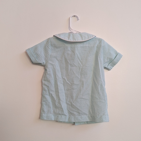 Bailey Boys Green Button Down Shirt Boys 3T Easter Preppy - Picture 3 of 4